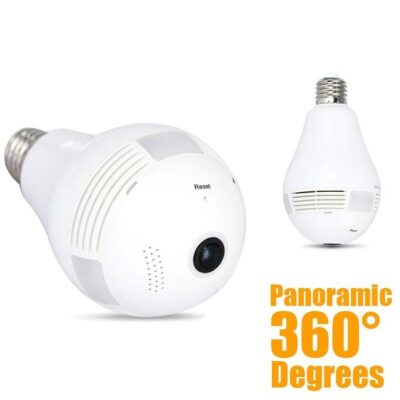 1.3MP H.265 1080P WIFI PANORAMIC BULB CAMERA FOR SMARTPHONE REMOTE VIEWING