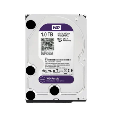 WD Purple 1TB Surveillance Internal Hard Drive Disk Cache 3.5 Inch 64M Cache SATA III 6Gb/s HDD HD Harddisk for CCTV DVR NVR